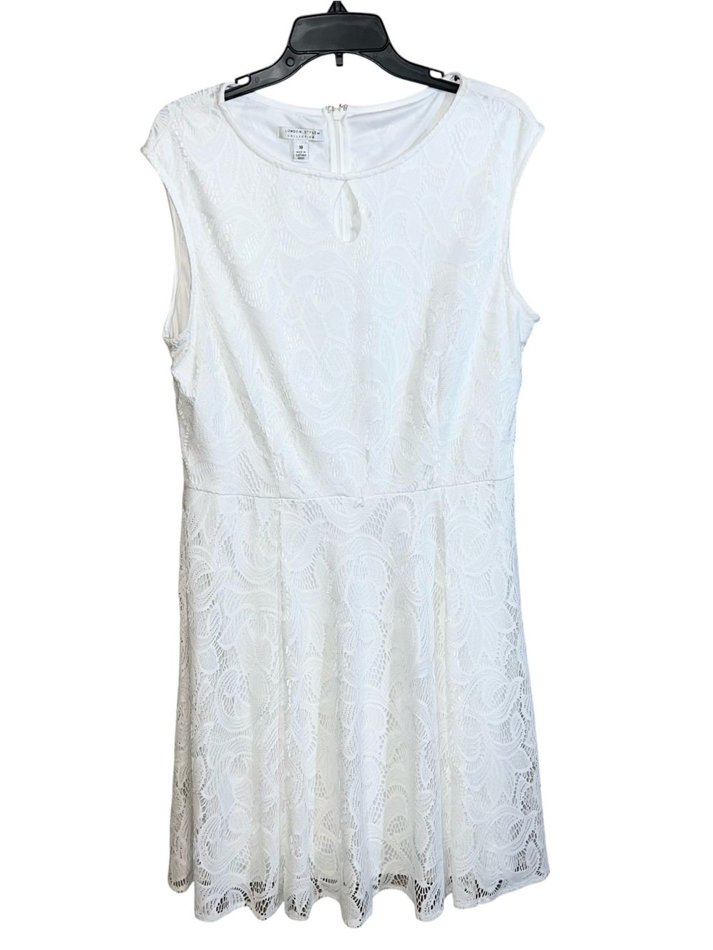 London Style Collection Sleeveless Dress Women’s 18 White - Picture 1 of 6